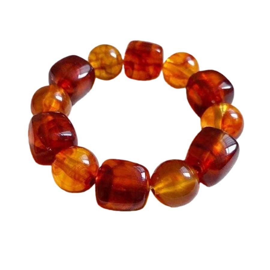 Acrylic beaded bracelet, dopamine ins bracelet, irregular geometric elastic jewelry for women