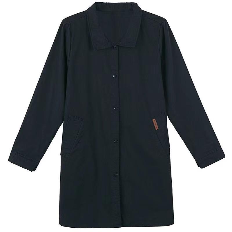 Spring Autumn Trench Coat Woman Korean Mid-length Solid Color Thin Women Overcoat Windbreaker Female Outerwear 8XL