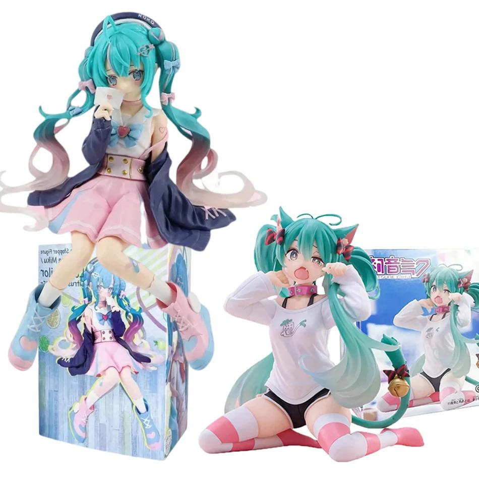 Anime Hatsune Miku Little Devil Raccoon Kawaii Fairy Mirror Sleeping Beauty Action Figure PVC Model Doll Toy for Decoration Gift