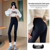 Women's Gray Barbie Yoga Pants - Fleece-Lined, Thick, Tight Leggings for Autumn/Winter 2025