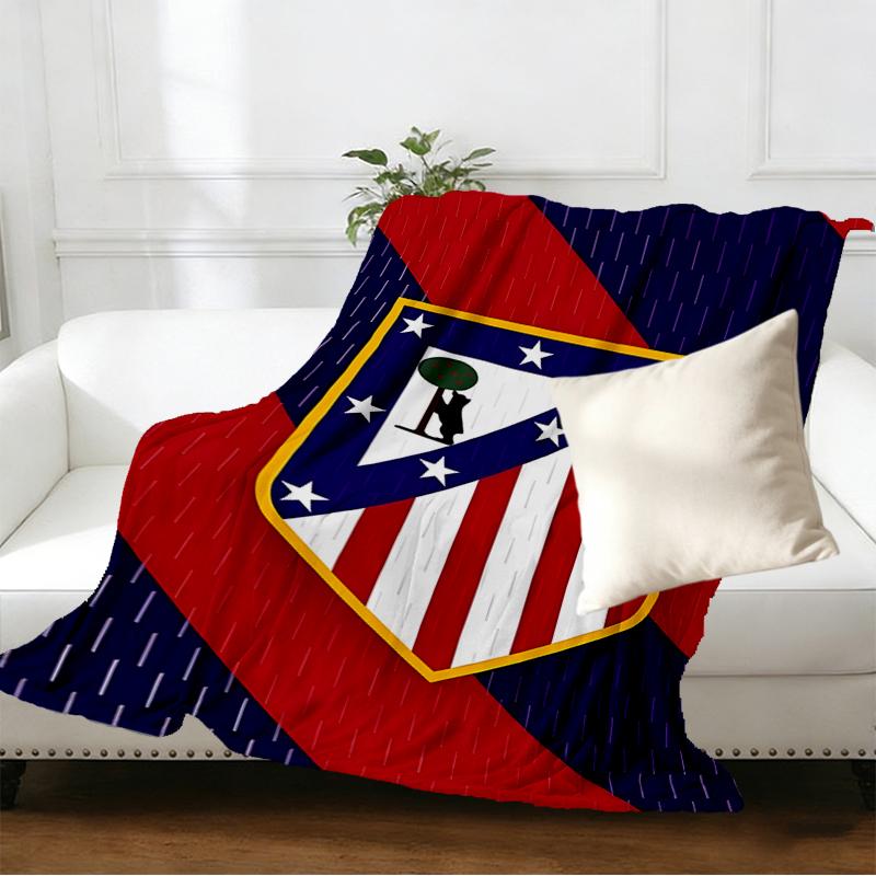 Coperta con Stampa Atletico Madrid - Morbida e Confortevole, per Camera da Letto, Viaggio, Divano, Decorazione per la Casa - Regalo di Compleanno o Natale per un Amico