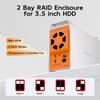 MAIWO 2 Bay HDD Docking Station SATA To USB Type-C Hard Drive Enclosure for 2.5/3.5 Inch Hard Drive Case with 4 RAID Modes Case