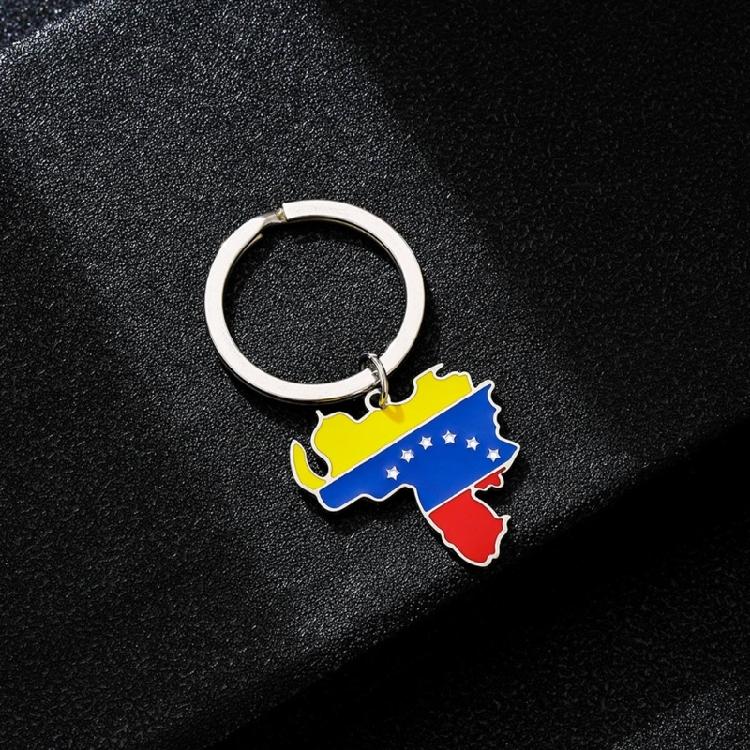 Venezuela Map Flag Keychain Pendant Keyring Support Venezuela Gift Rustproof