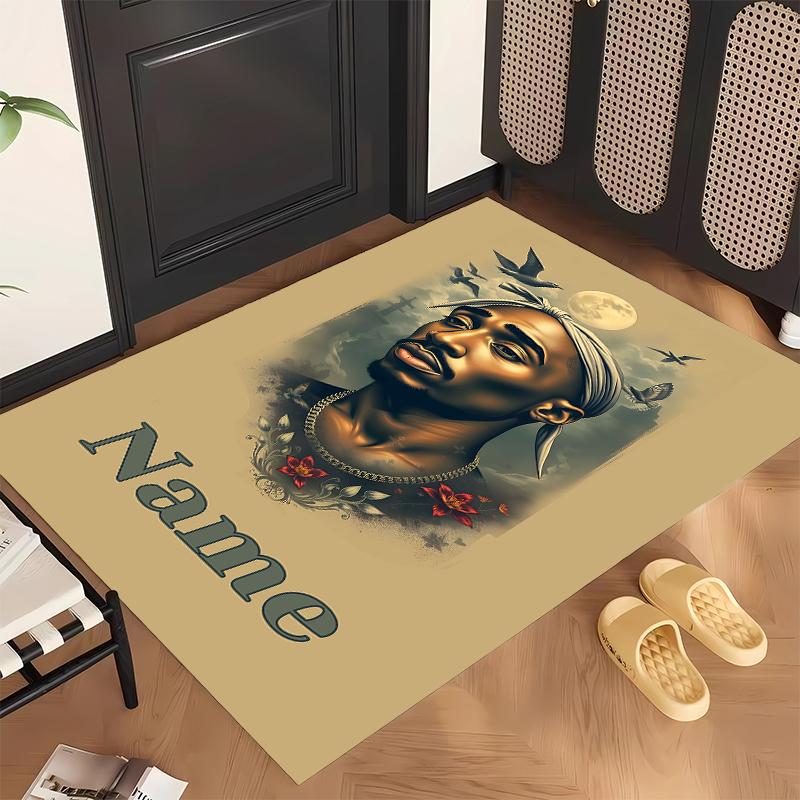 Tupac (1) Personalized Name Office Carpet Stylish Decor for Living Room Bedroom Kitchen