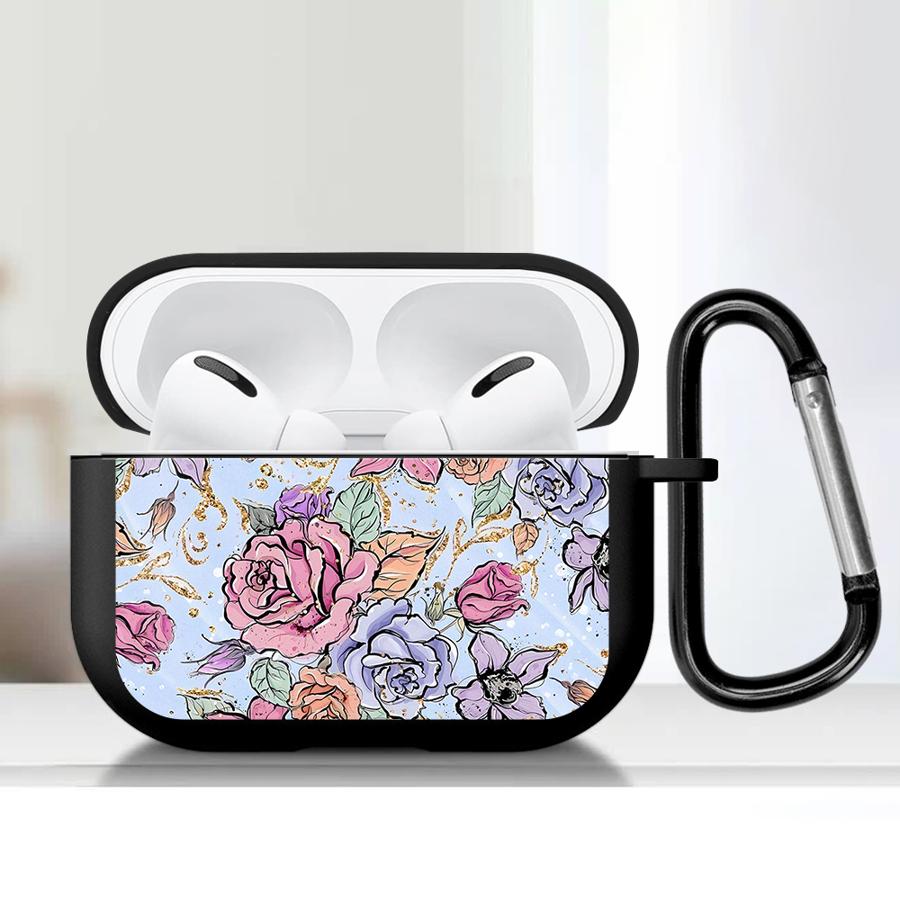 Earphone Cases Cover Case For Airpods 2 3 Pro3 4 Pro 1 Pro2 Beautiful Roses And Cat