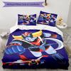 3pcs UFO Robo Grendizer2 pattern bedding set duvet cover set includes duvet cover &pillowcases, perfect all season bedroom decoration & gift
