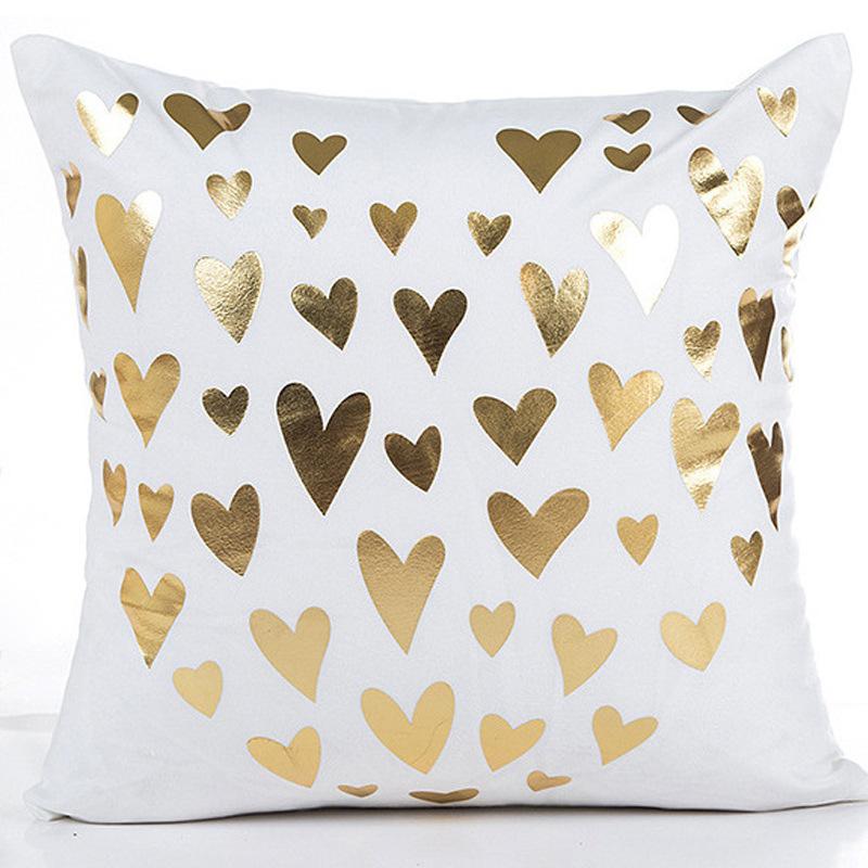 Gold-stitched Pillowcase European Classical Hot Light Luxury Home Super Soft Short Plush Sofa Cushion