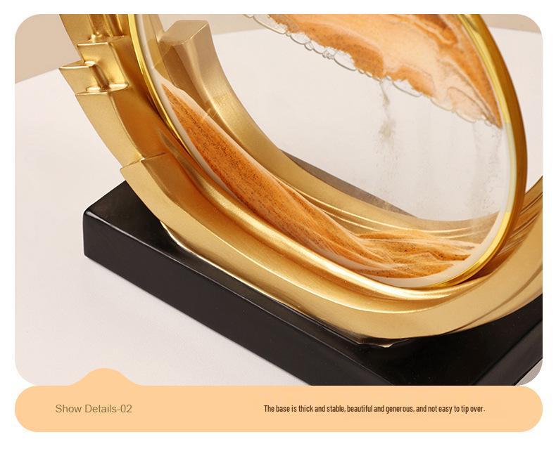 Elegant Flowing Sand Painting Ornament - High-End Decor for Living Room, TV Cabinet, Office, or Housewarming Gift