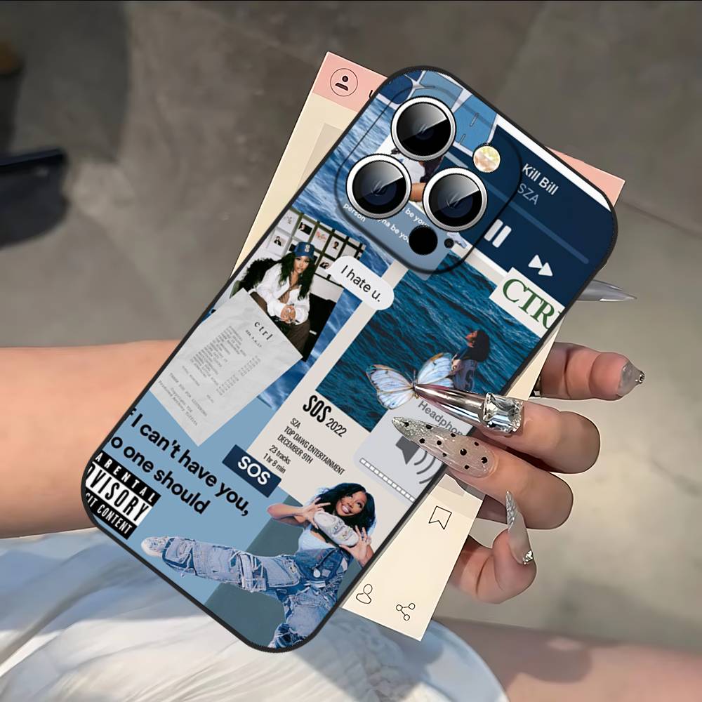 Singer SZA SOS Phone Case For IPhone 17 16 15 14 13 12 11 PRO MAX PLUS Mini TPU Soft To Skin-friendly Case