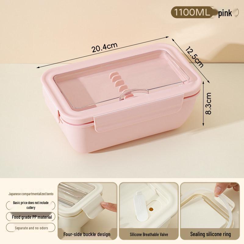 Microwave-Safe Japanese Bento Box: Customizable, Portable Wheat Straw Lunch Container with Compartments
