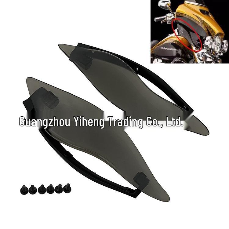 

Fits Harley Road Glide Trike 14-21: Fairing Windshield Side Wings чорний