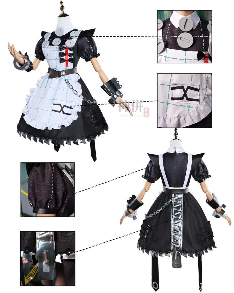 Corin Wickes Cosplay Maid Zenzero Cosplay Costume with Adult Costume for School and Stage Performances Size [Excellent Product] Wig, Festivals,