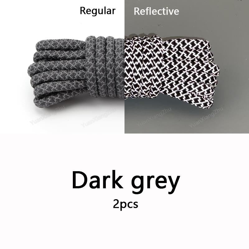 1Pair Reflective Shoelaces Quality Sneakers Shoelaces Round Laces for Shoes Diameter 0.4cm 100/120/140/160cm 1Pair Shoestrings
