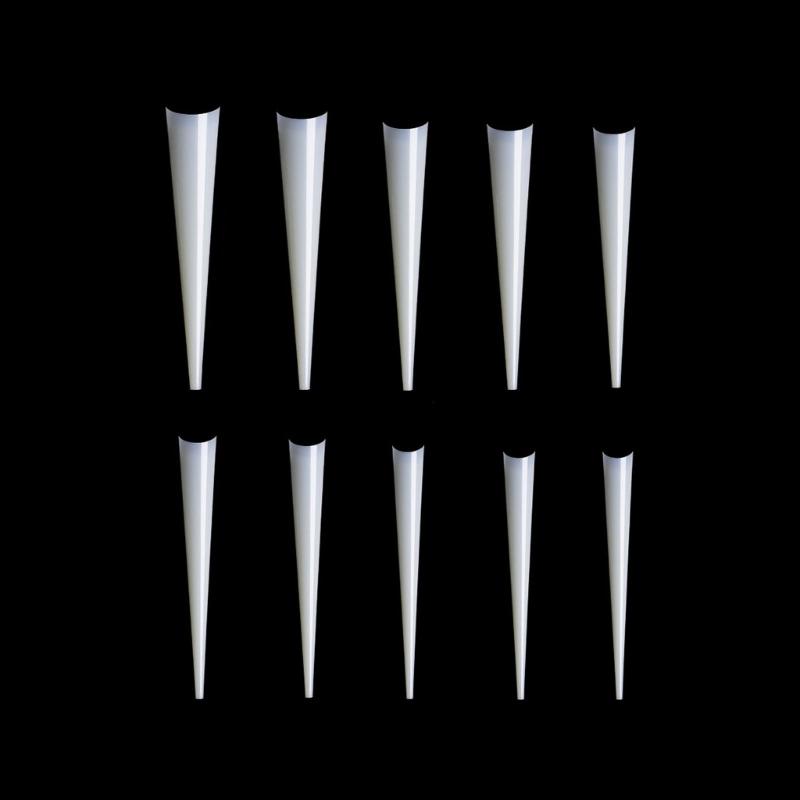 Clear Long Stiletto Nail Tips Half Cover Acrylic False Nail Tips Fake-Nail Tips