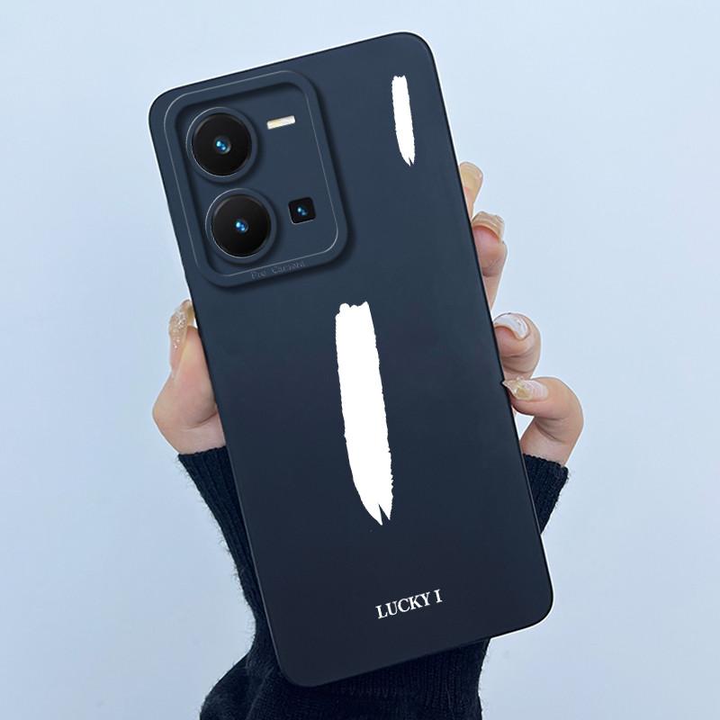 For Vivo Y35 Case Cute Initial Letters Soft Liquid Silicone Back Cover For Vivo Y 35 4G Funda Anti Drop Phone Protector Coque