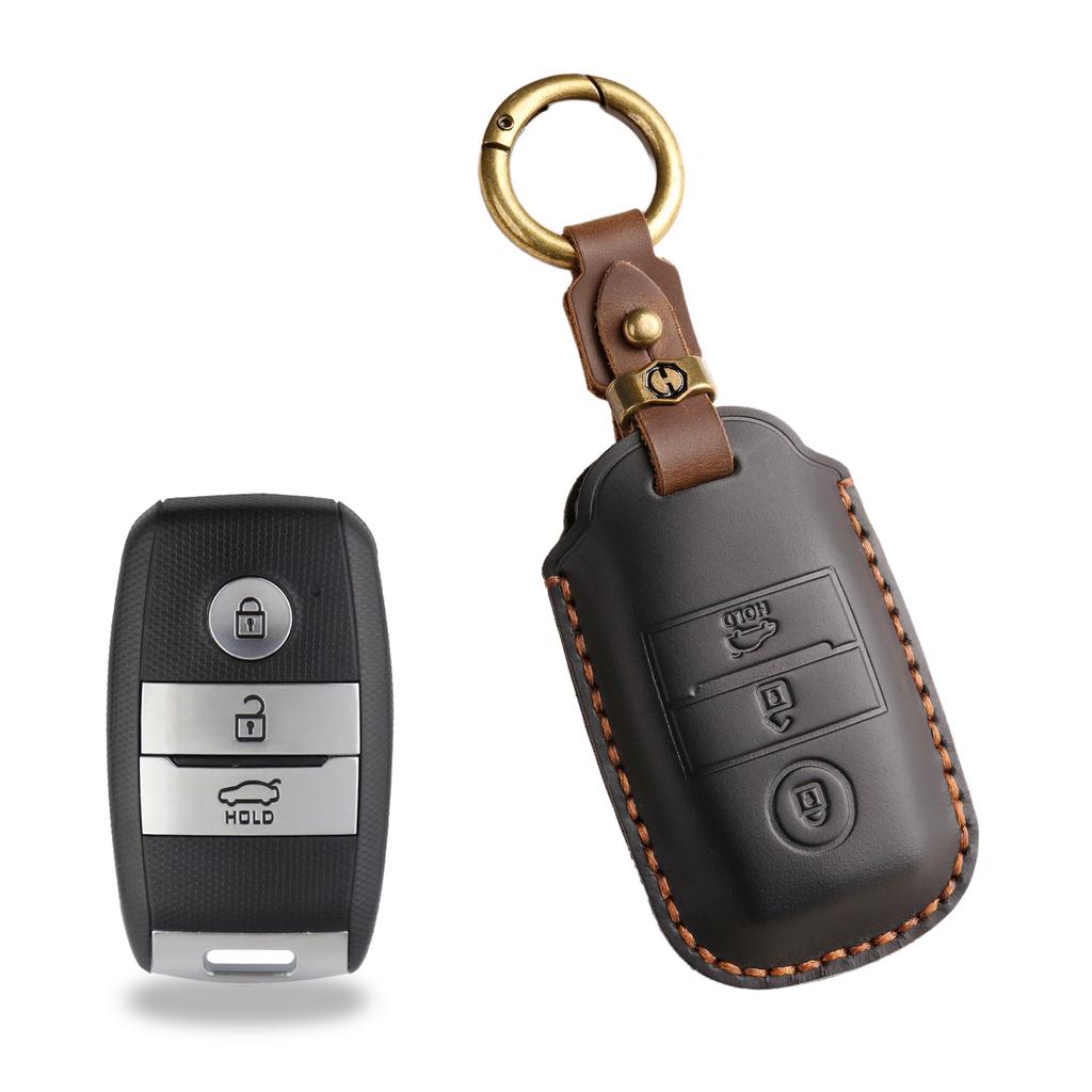 Retro Leather Key Bag Is Suitable for Kia Jiahua Commercial Vehicle Mpv Key Cover, Pure Handmade Cowhide Protective Case