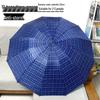 Extra Large Ten-Bone Water-Repellent Plaid Umbrella - British Style for Men & Women, Double/Triple Use