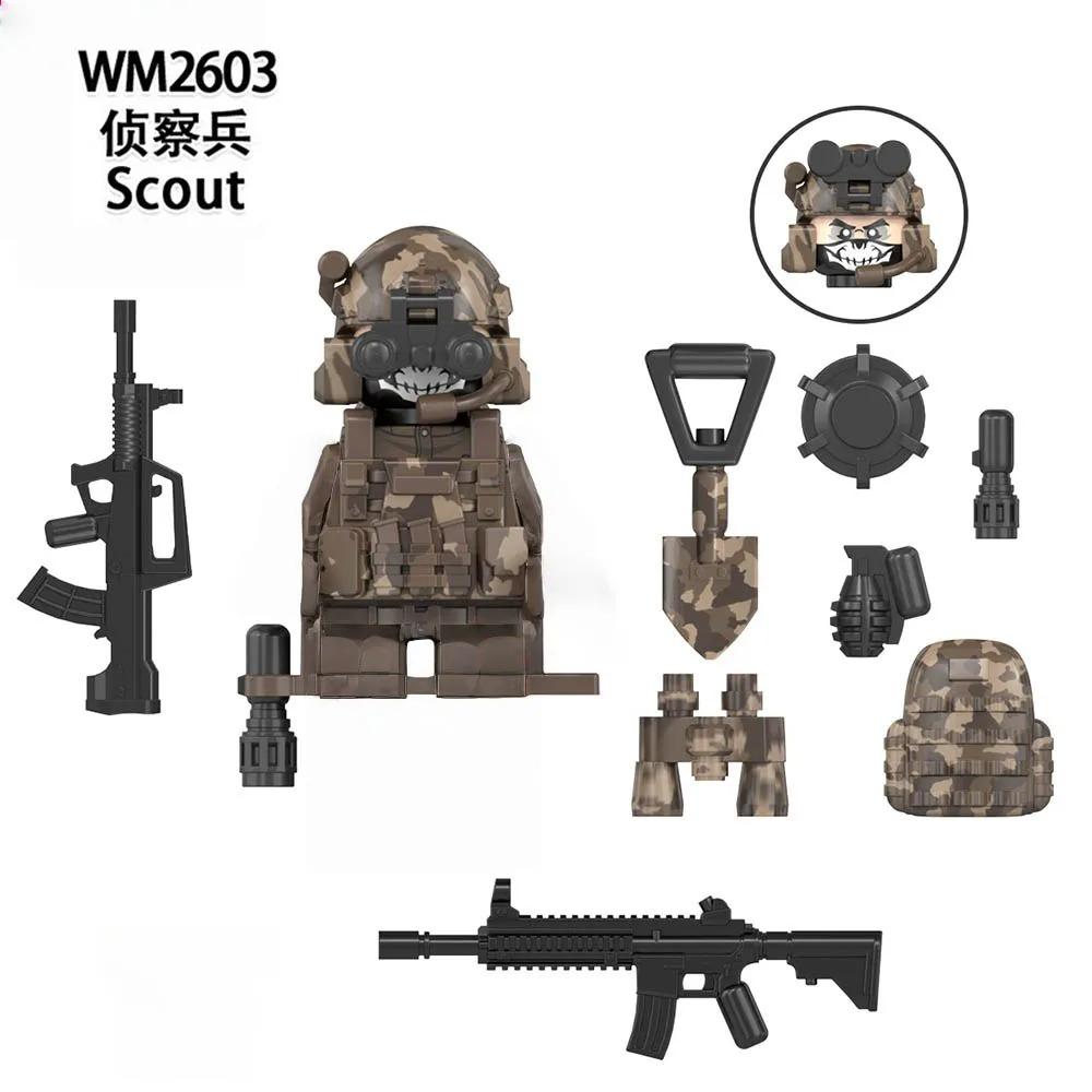 WM6147 WM6168 Serie Militare SWAT Forze Speciali Blocchi da Costruzione Soldato Commando Polizia di Città Cappello Mini Action Figure Giocattoli