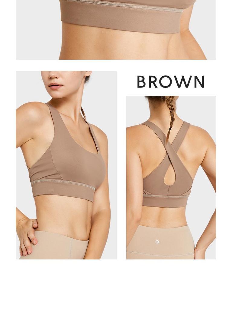 Damski stanik sportowy o wysokiej intensywności Cloud-Feel - Letni, wstrząsoodporny, z krzyżującym się tyłem do biegania, jogi i fitnessu