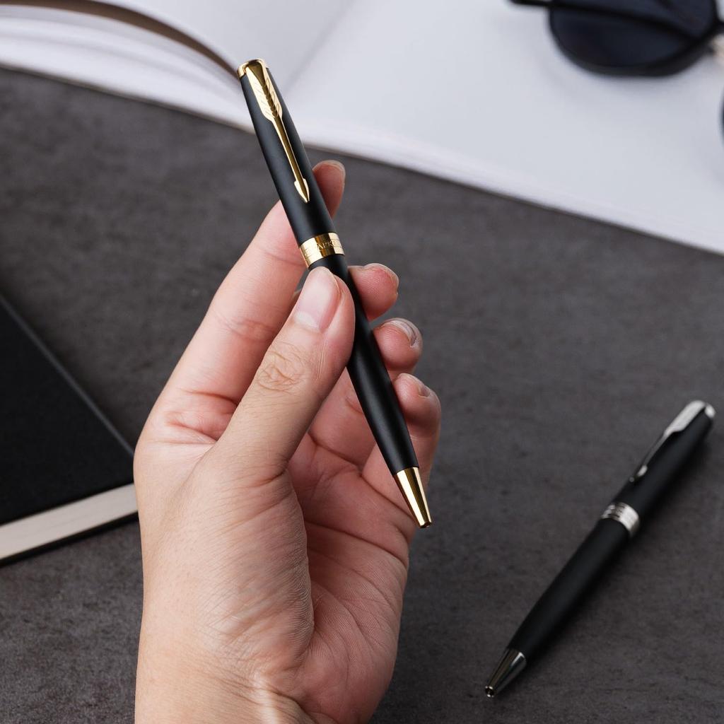 Parker Sonnet Matte Black CT Ballpoint Medium Gift Officially Product Number 1950881 Pen, Nib, Oil-Based, Boxed, Imported,