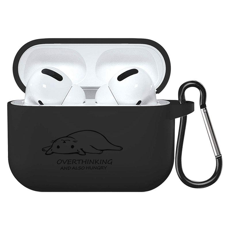 קריקטורה חמוד חיות מחמד כלב חתול בעל חיים ינשוף צמח פרחי אפל עבור אפל AirPods 2 3 כיסויי אוזניות חסינות זעזועים שחורות AirPods Pro Funds Cover