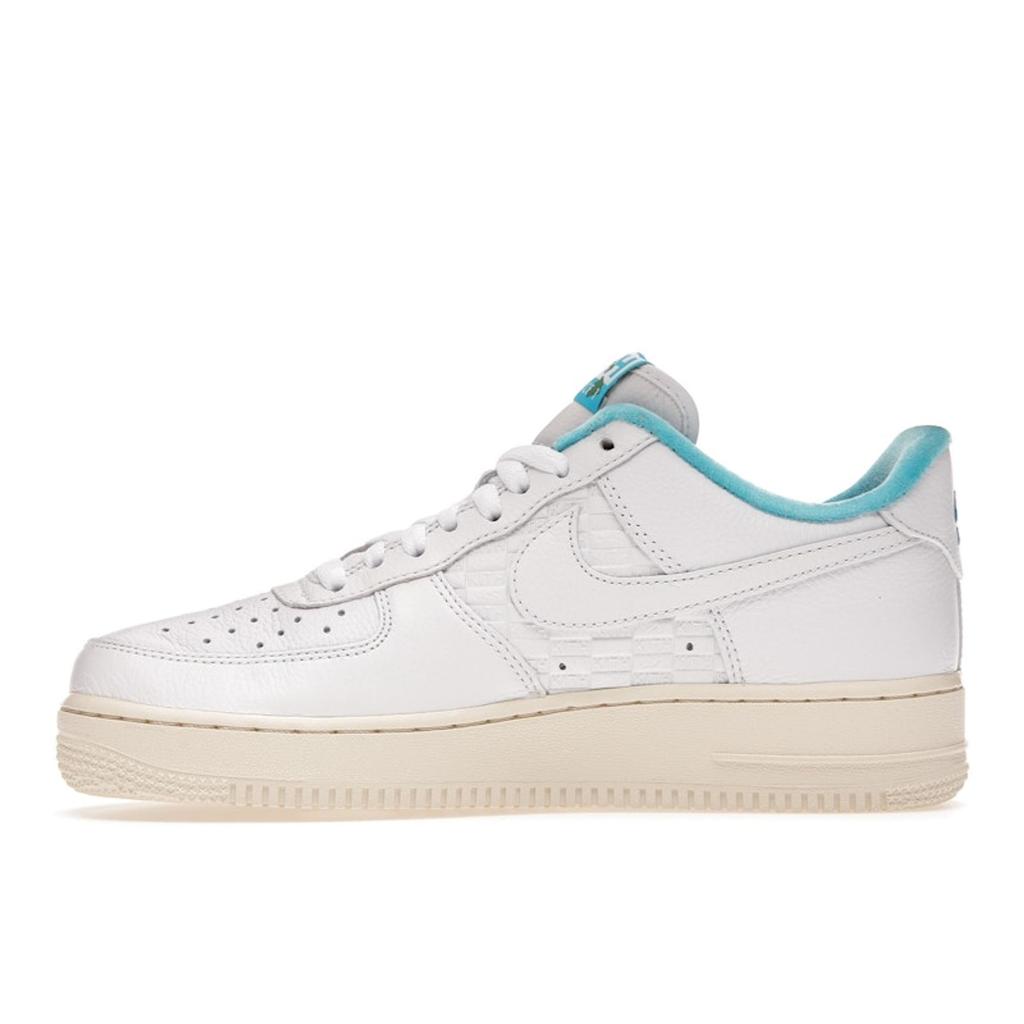 Kith x Nike Air Force 1 Low Hawaii Herren Sneaker Weiß Blau-Lagune Aloe-Verde DC9555-100
