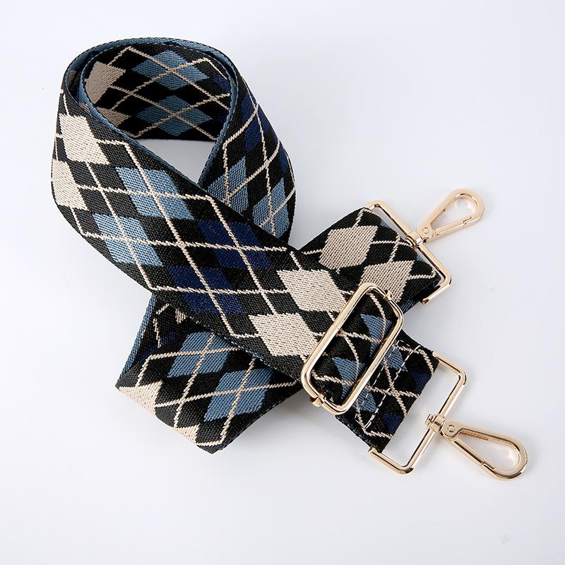 Versatile Creative Color Rhombus Bag Strap Accessories Adjustable Shoulder Crossbody Backpack Strap Replacement Shoulder Strap