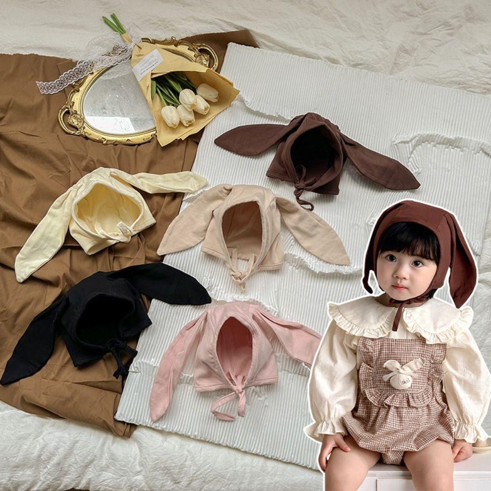 Thin Baby Rabbit Ear Hat Windproof Children's Cap Ear-Warming Toddler Bonnet Cap  Autumn
