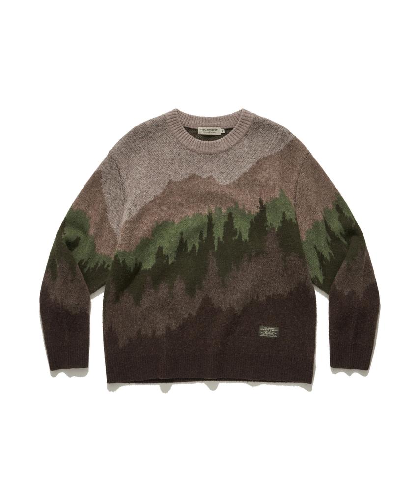 HELEMENT Attu Graphic Pullover (Brown)