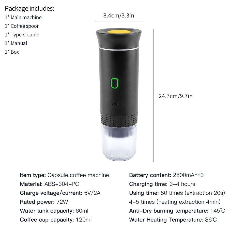 

3-in-1 Multi-function compatibility 15bar high pressure extraction Espresso Machine Cold/hot making Capsule Coffee Machine чёрный