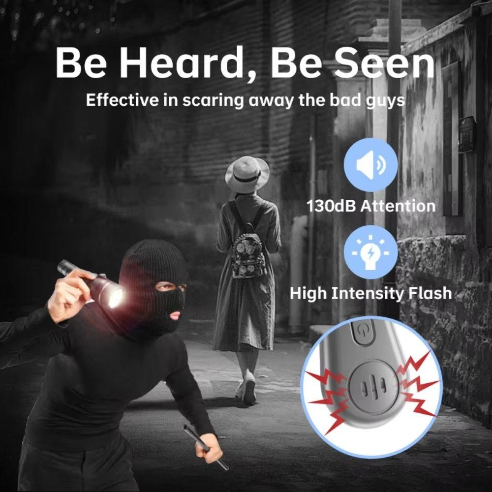 Portable Personal Safety Alarm Loud Siren Emergency Alarm Elderly Keychain Alarm Outdoor Use