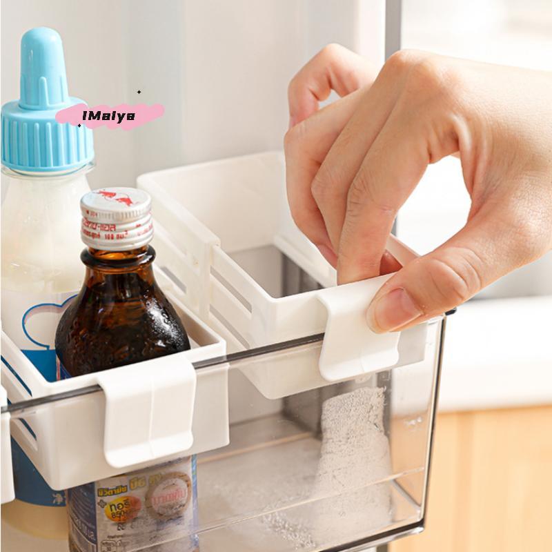1/2/3/5Pcs Refrigerator Side Door Sorting Partition Card Buckle Kitchen Bedroom Storage Storage Sorting Box Space Division