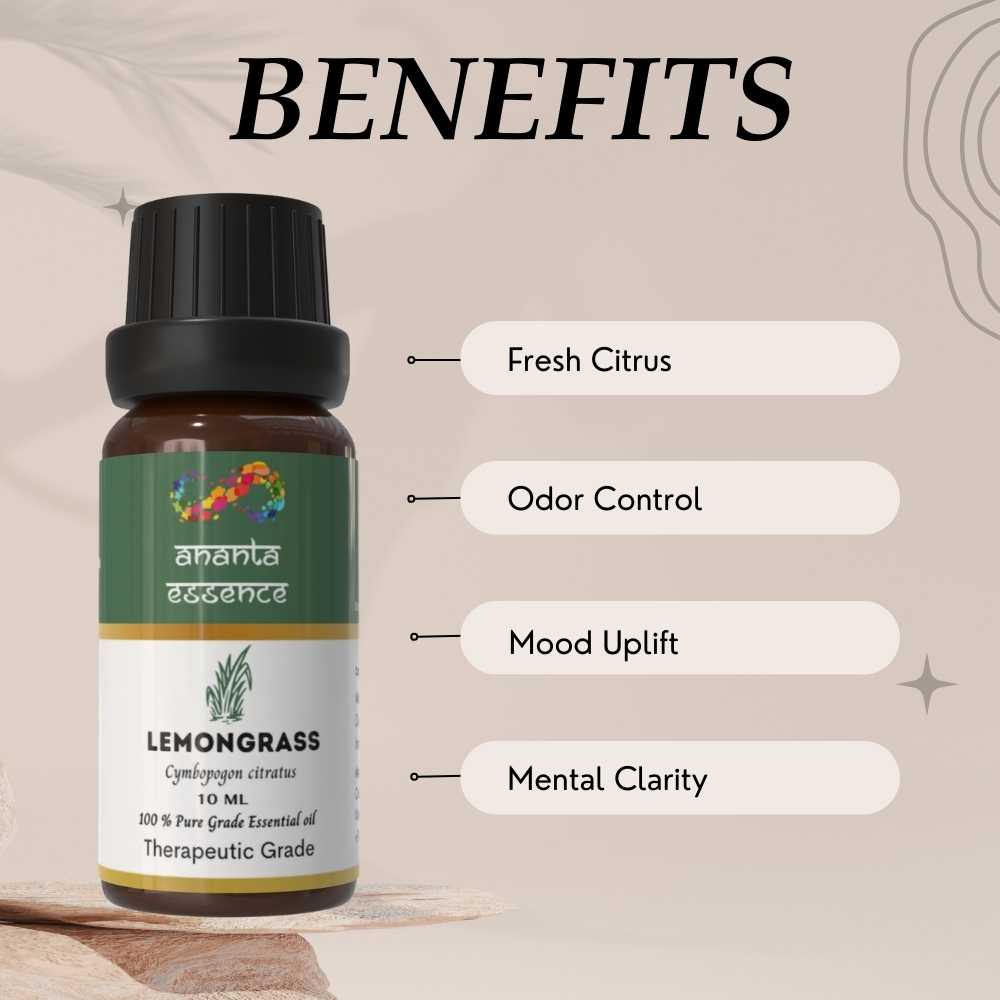 Buy 1 Get 1 Free Lemongrass Essential Oil for Aromatherapy & Home Fragrance | Essential Oil for Diffuser & Soap Making