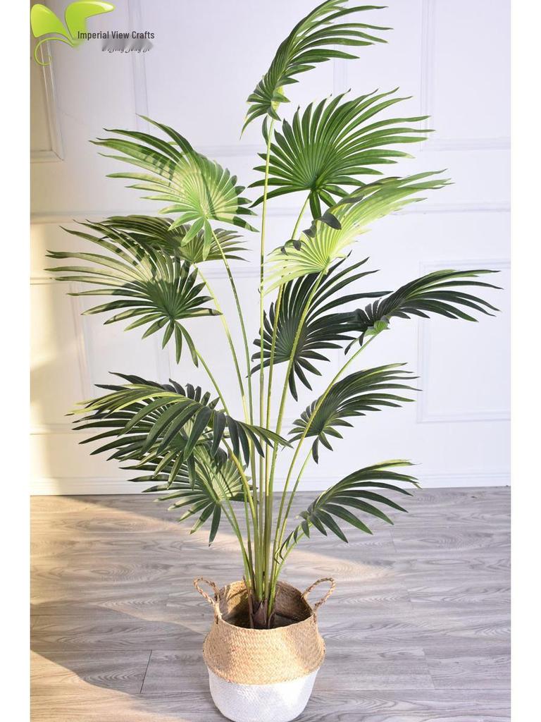 Artificial Fan Palm and Bamboo Floor-Standing Garden Decoration for Photography