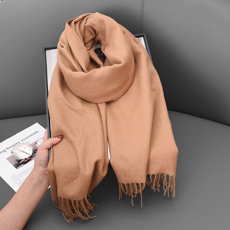 Fumede Solid Color Imitation Cashmere Scarf