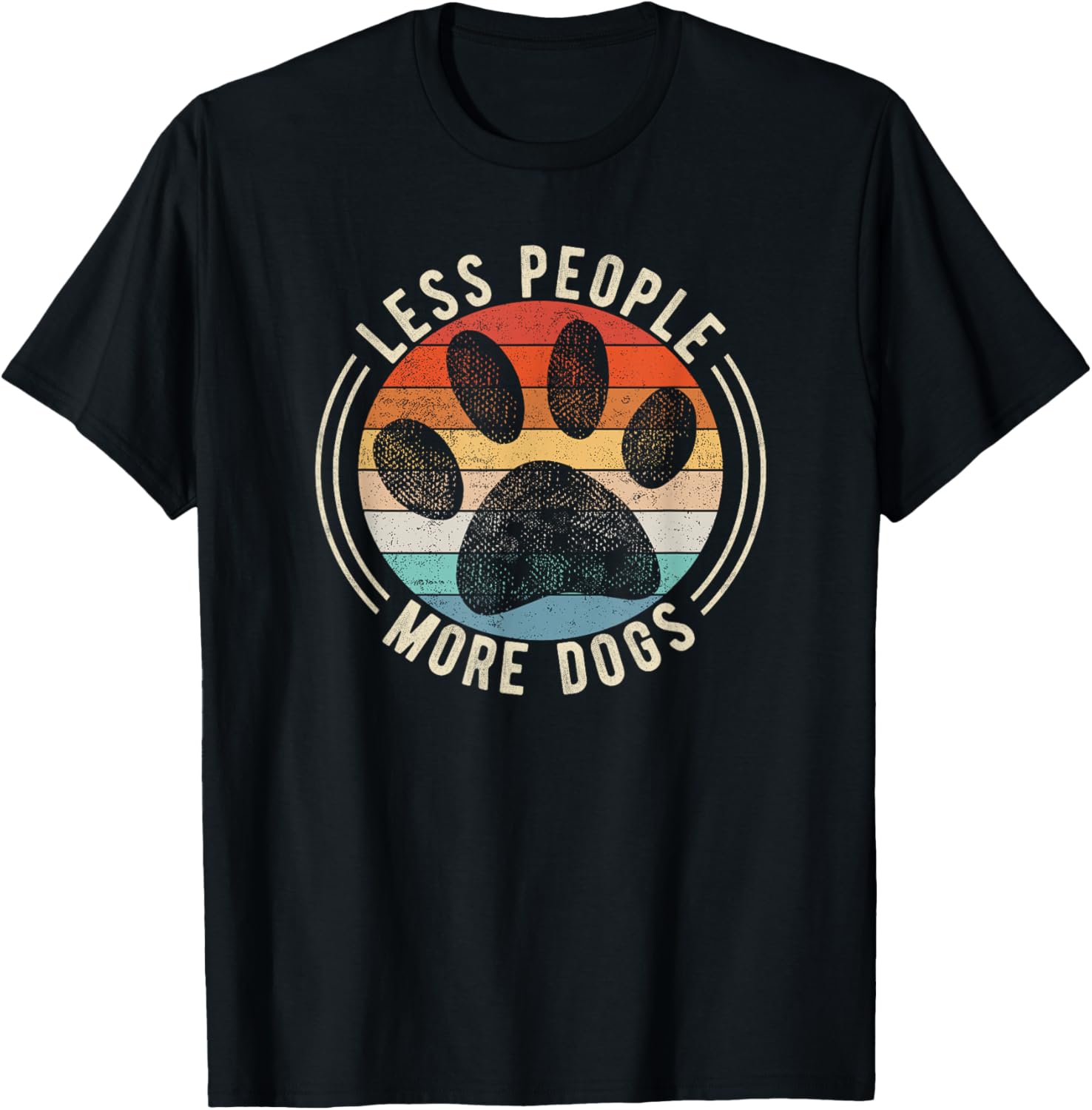 Vintage Retro Funny Sayings Dog Lover Less People More Dogs T-Shirt Custom Printed Graphic T Shirts Y2k Funny Shirt Camisas S разноцветный