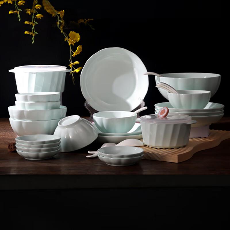 Aiyiruis Golden Gourd Celadon Ceramic Set