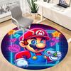 1pc Mario Gaming Office Round Area Rug, Indoor Mat Suitable For Office, Bedroom Living Room Home Decor, Room Deco,  Offic a0926224
