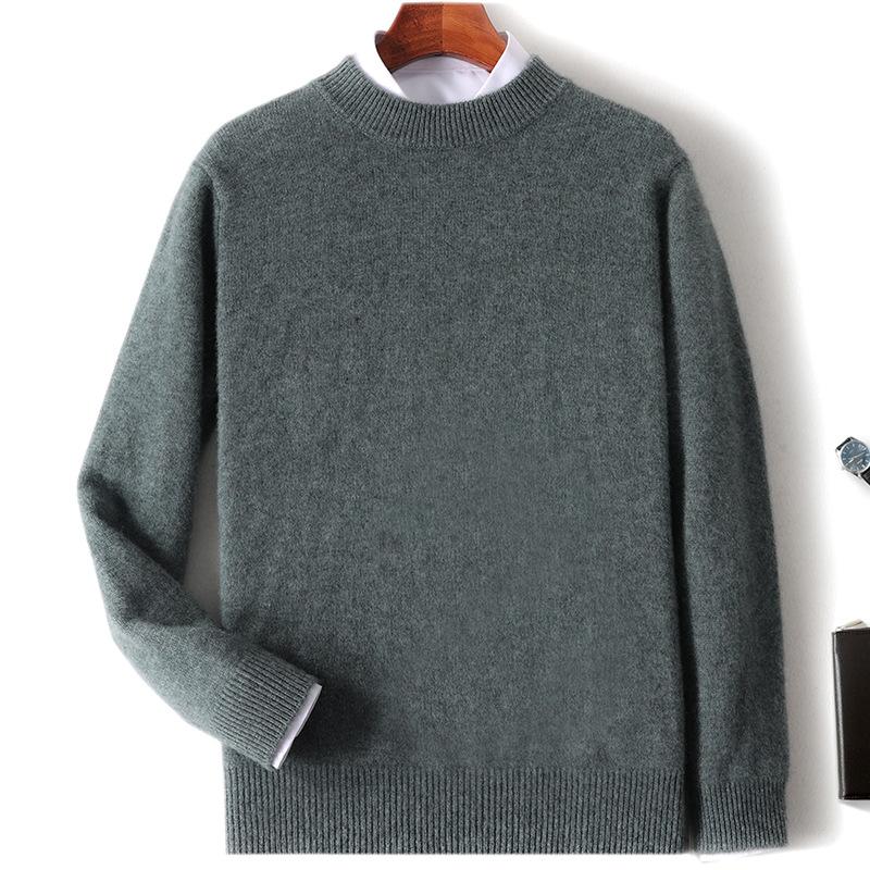 New cashmere sweater thickened semi-turtleneck pullover sweater with cashmere sweater men's inside