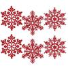 White Christmas Tree Decorations Artificial Flowers Ornaments Berry Stems Hanging Snowflakes for Xmas Tree Party Holiday Decor