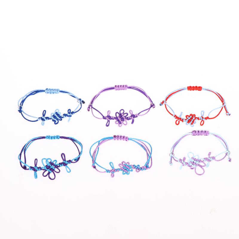 Ručně vyráběný pletený náramek s nastavitelným čínským uzlem pro ženy, muže, páry, přátelský šperk, doplněk, dárek