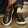 Italian Genuine Leather Shoes Comfortable Board Shoes White Waterproof Anti-Slip Comfortable Lace-up Men's Shoes Zapatos De Homb