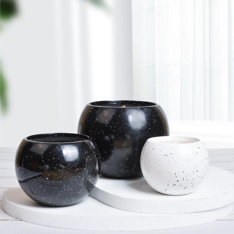 Planet Cup Aromatherapy Candle Bedroom Home Indoor Decoration Fragrance Romantic Gift Black Glass Cup Aromatherapy