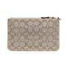 New COACH Boxed Jacquard With Luxury Style Calfskin Card Holder Clutch Wrist Bag Small Size Women's Brown 5476B-GDSHG
