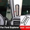For Ford Explorer -  2024 Carbon Fiber Car Front A Pillar Air Condition Vent Outlet Cover Trim Interior Accessories