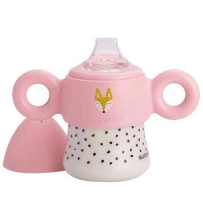 Swabinex Hello Fox oboustranný hrneček s pítkem 150ml, růžový, 1 ks