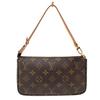 Used Louis Vuitton Monogram Pochette Accessoires M51980 Canvas Brown Authentic 1222