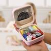 Mini Sewing Kit Box with Needles Threads Measure Scissors Portable Travel Storage Bag DIY Embroidery Cross Stitch Handwork Tools