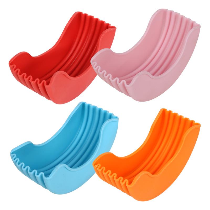 Una Caja Fija para Hamburguesa con Clip de Silicona Retráctil Anticaída Una Caja para Hamburguesa de Comida sin Contacto