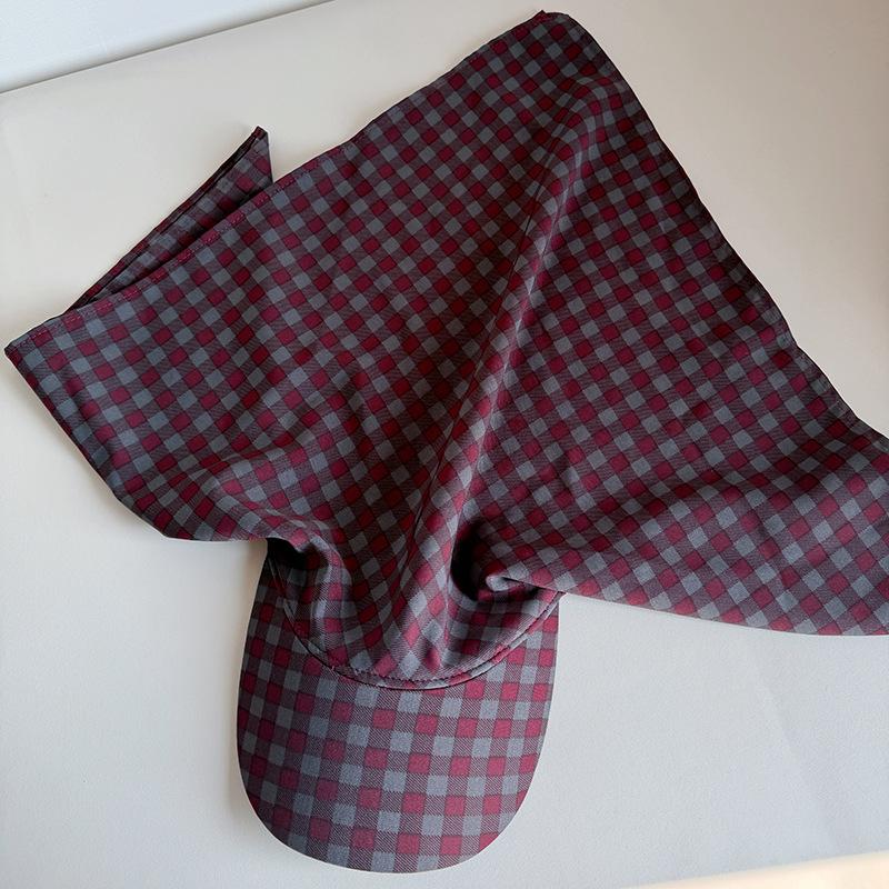 Cappello con Fascia a Quadri Moda Donna Retrò - Cappellino Estivo Snellente, Protettivo dal Sole